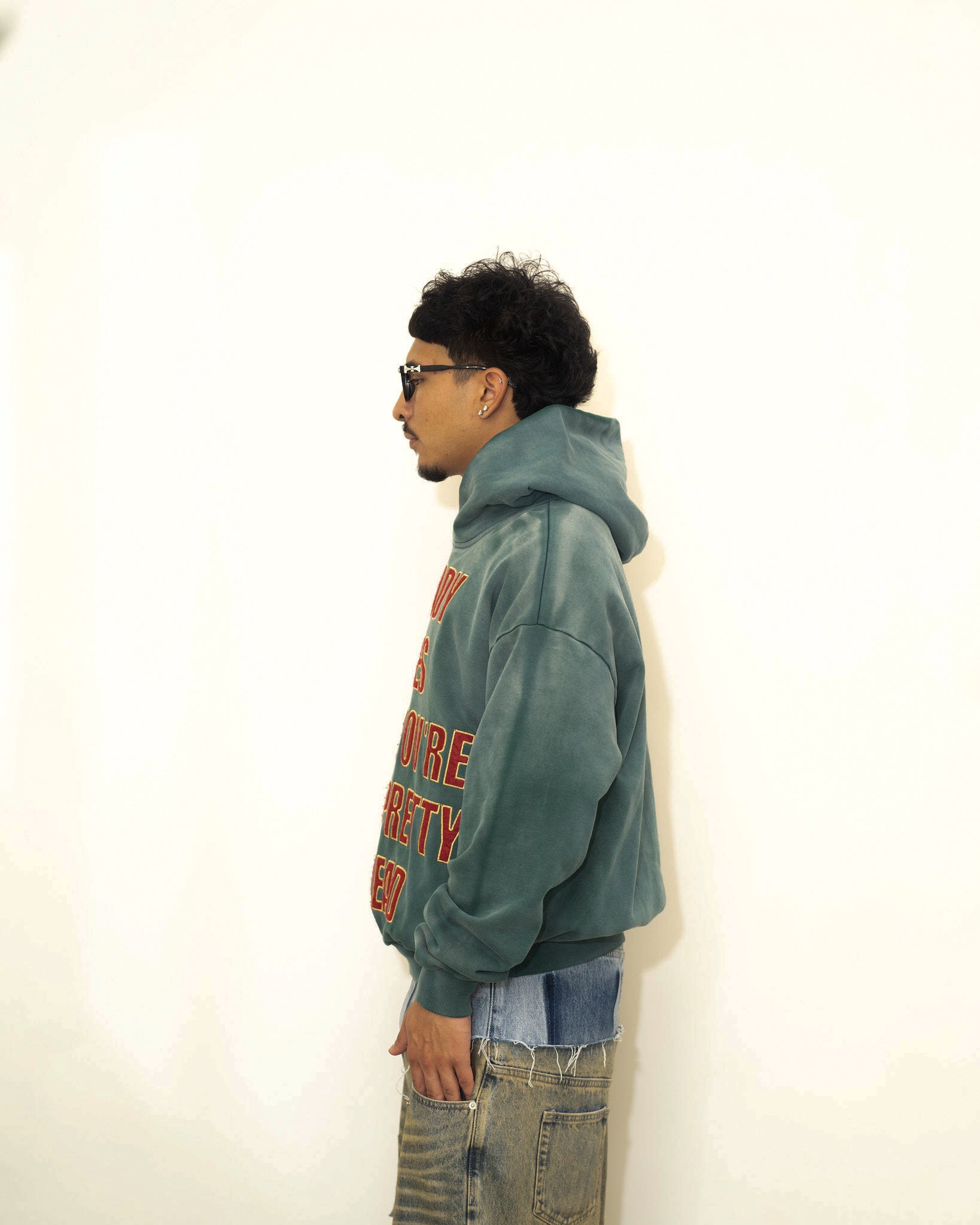 "Nobody cares" Green hoodie